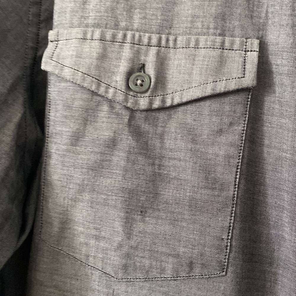 John Varvatos Grey Two Button Button Up Shirt - image 4